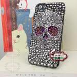 Iphone 5 Case Silver Skull Studded Iphone Case..